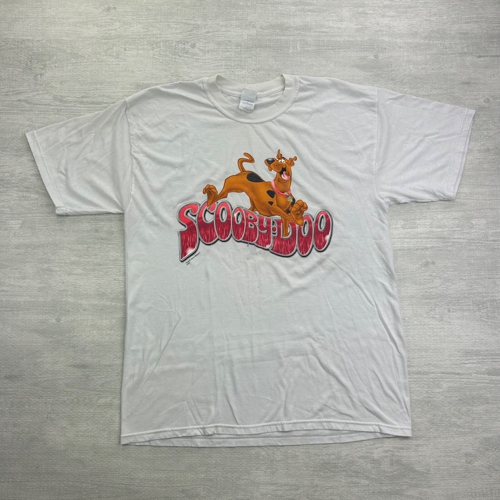 Vintage Y2K Scooby Doo Shirt Size XL White 2002 Movie TV Show Promo Tee